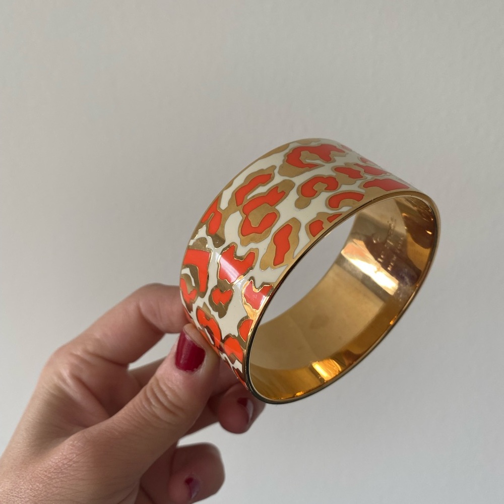 Two Kate Spade Enamel Bracelets in Cheetah And Zebra Print